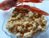 Crumble de fruits de mer, sabayon de champagne