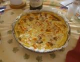 Tarte aux fruits de mer, saumon et surimi