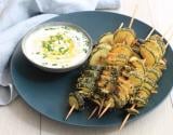 Brochettes de spirales de courgettes