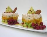 Mille-feuilles de Crabe à la Pêche parfumée au thym et à l'Avocat au vinaigre de framboises et sa mousse d'Artichaut