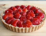 Tarte aux fraises traditionnelle à la crème pâtissière