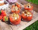 Compote craquante fraises rhubarbe