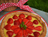 Tarte au massepain et aux fraises Label Rouge