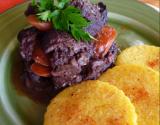 Bœuf aux carottes, polenta aux piments d'Espelette