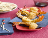 Puristes gambas panées aux crackers goût pizza