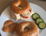 Bagels philadelphia, concombre et blanc de poulet