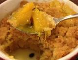 Le crumble de mangues à la noix de coco et à la passion