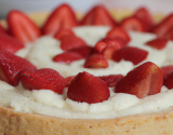 Gâteau aux fraises et à la vanille