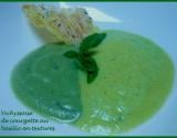 Vichyssoise de courgettes au basilic en textures