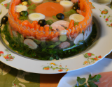 Aspic de saumon et ses légumes