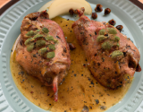 Tournedos de râble de lapin au beurre d'épices