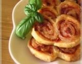 Palmiers croustillants, tomate-basilic