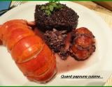 Civet de homard et risotto noir