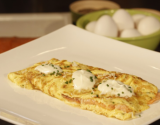 Omelette au saumon de Norvège fumé et fromage