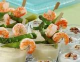 Verrine d'asperges crevettes