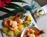 Crevettes épicées à l'ananas et crème coco