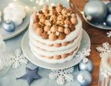 Pavlova de Noël poire chocolat au gingembre torréfié