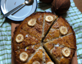 Cake à la crème de banane et à la noix de coco