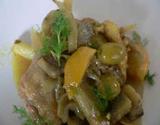 Tajine de poulet au citron confit, fenouil et aubergine