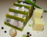 Terrine poireau, flocons de petit épeautre, salers