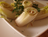 Roulé d'endives au lard