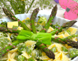 Salades de farfalles aux asperges vertes