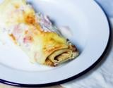 Crêpes fourrées au jambon et fromage