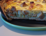 Quiche au boudin et aux pommes d'Île-de-France