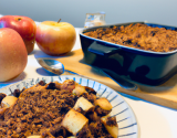 Crumble aux pommes et chocolat