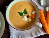 Velouté de carottes aux châtaignes