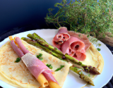 Crêpes aux asperges et jambon