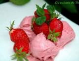 Glace à la fraise et mascarpone