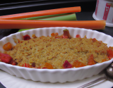 Crumble carotte rhubarbe