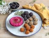 Trio de falafels et houmous de betterave