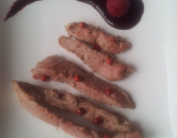 Aiguillettes de canard aux framboises