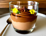 Verrine de mousse au chocolat au beurre salé