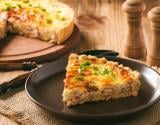 Quiche Lorraine crémeuse gratinée au gruyère