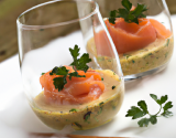 Verrine de saumon fumé pour l'apéritif