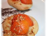 Mini pizza abricots, miel et amande