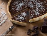 Tarte bio au chocolat noir & à la noix de coco sans gluten