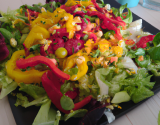 Salade colorée maison