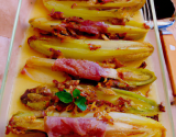 Chicons (endives) en gratin jambon et volaille