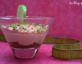 Mousse de Granny Smith sur compotée de Golden en verrine