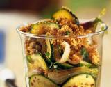 Crumble aux courgettes et aux oignons