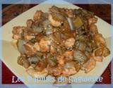 Côtes de bettes sautées aux crevettes et sauce soja