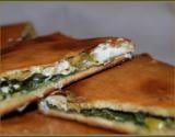 Focaccia aux épinards, au chèvre et au pistou