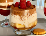 Verre des amoureux : tiramisu Nutella et framboises