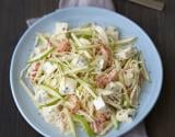 Coleslaw à la pomme verte, écrevisse et Bresse Bleu