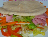 Pita jambon crudités