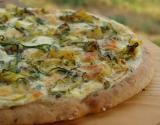 Pizza blanche aux courgettes